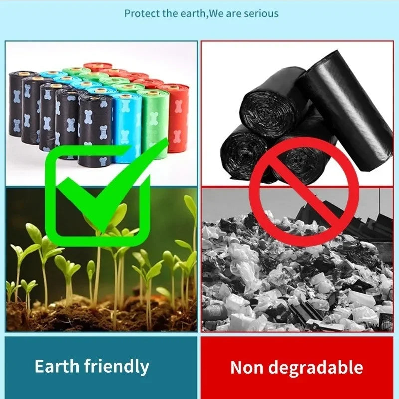 2-30 Rolls Thick Leak-Proof Dog Poop Bags for Outdoor Walks Pet Biodegradable Trash Bag Degradable Cat Waste Bags Pet Supplies