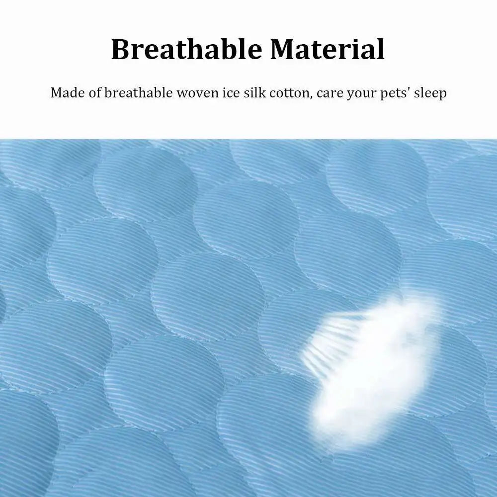 Cooling Dog Mat Summer Pad Mat For Dogs Cat Ice Silk Blanket Sofa Breathable Pet Dog Bed Summer Washable For Small Large Dog Cat