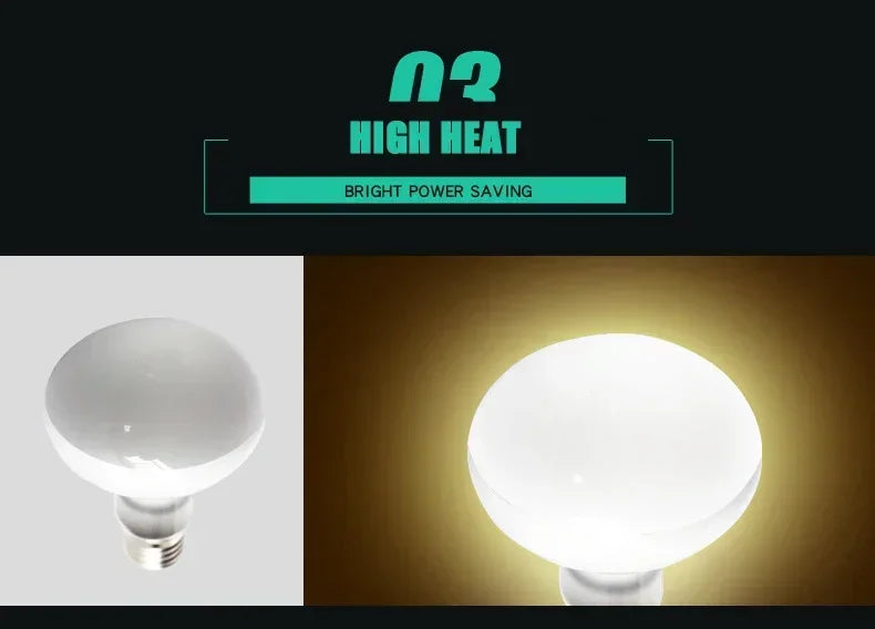 100W Reptile Heating Lamp E27 Ceramic UVB Turtle Lizard Ultraviolet Light Bulb Amphibians Terrarium Lighting Supplies