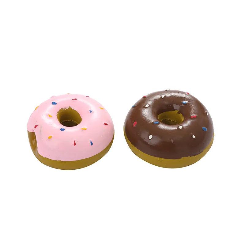 1PC Donut Dog Chew Toy Sound Toys Simulation Donuts Grinding Cleaning Tooth Relief Dog Toys Игрушки Для Собак Mascotas Perro