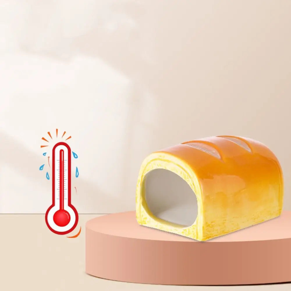 Pet Supplies Ceramic Hamster Nest Bread Shaped Cute Pet Small House Cooling Creative Hamster Bed Bird