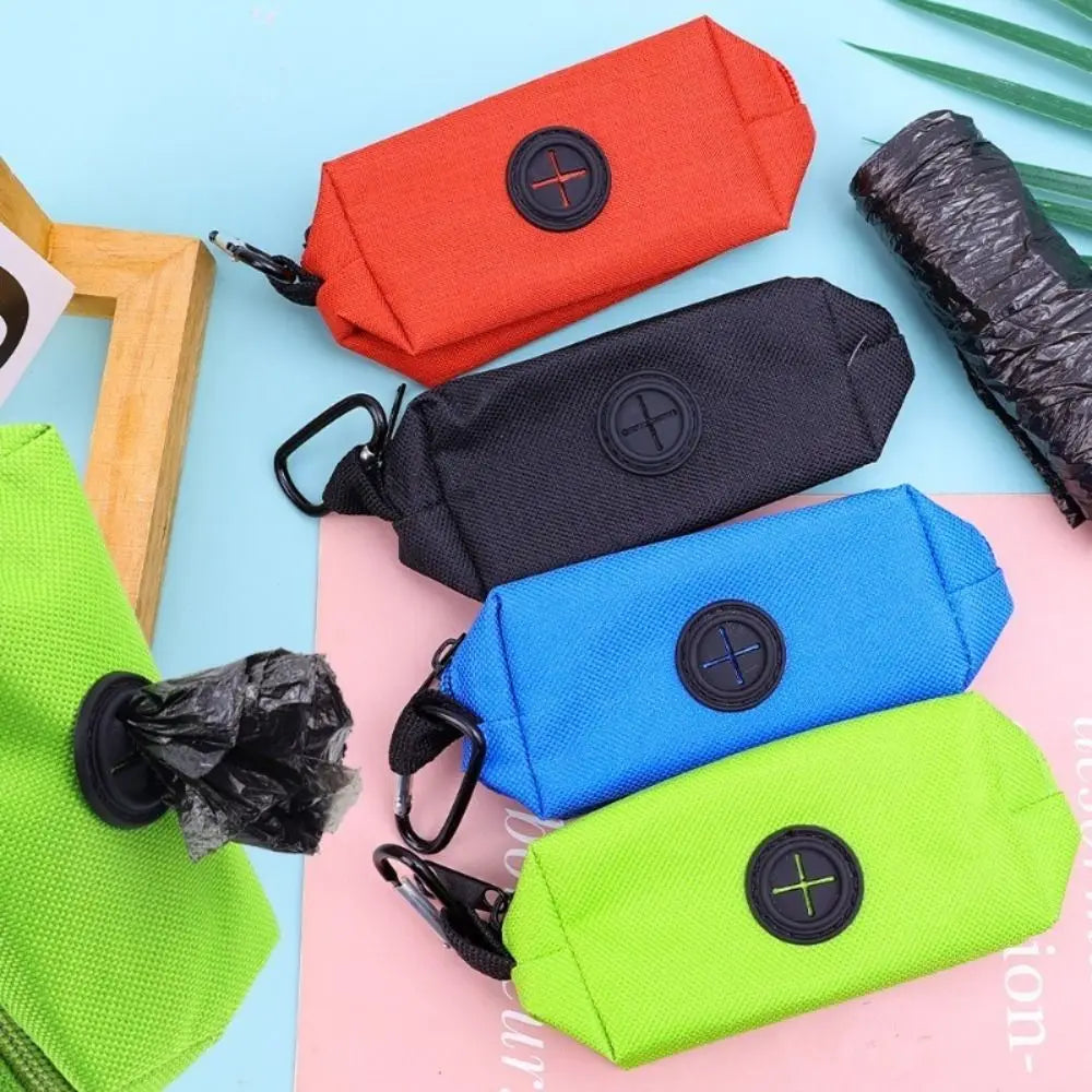 Refillable Dog Poop Bag Leash Attachment Adjustable Dog Garbage Storage Bags Large Capacity Pick Up for Puppy Outdoor Stroll