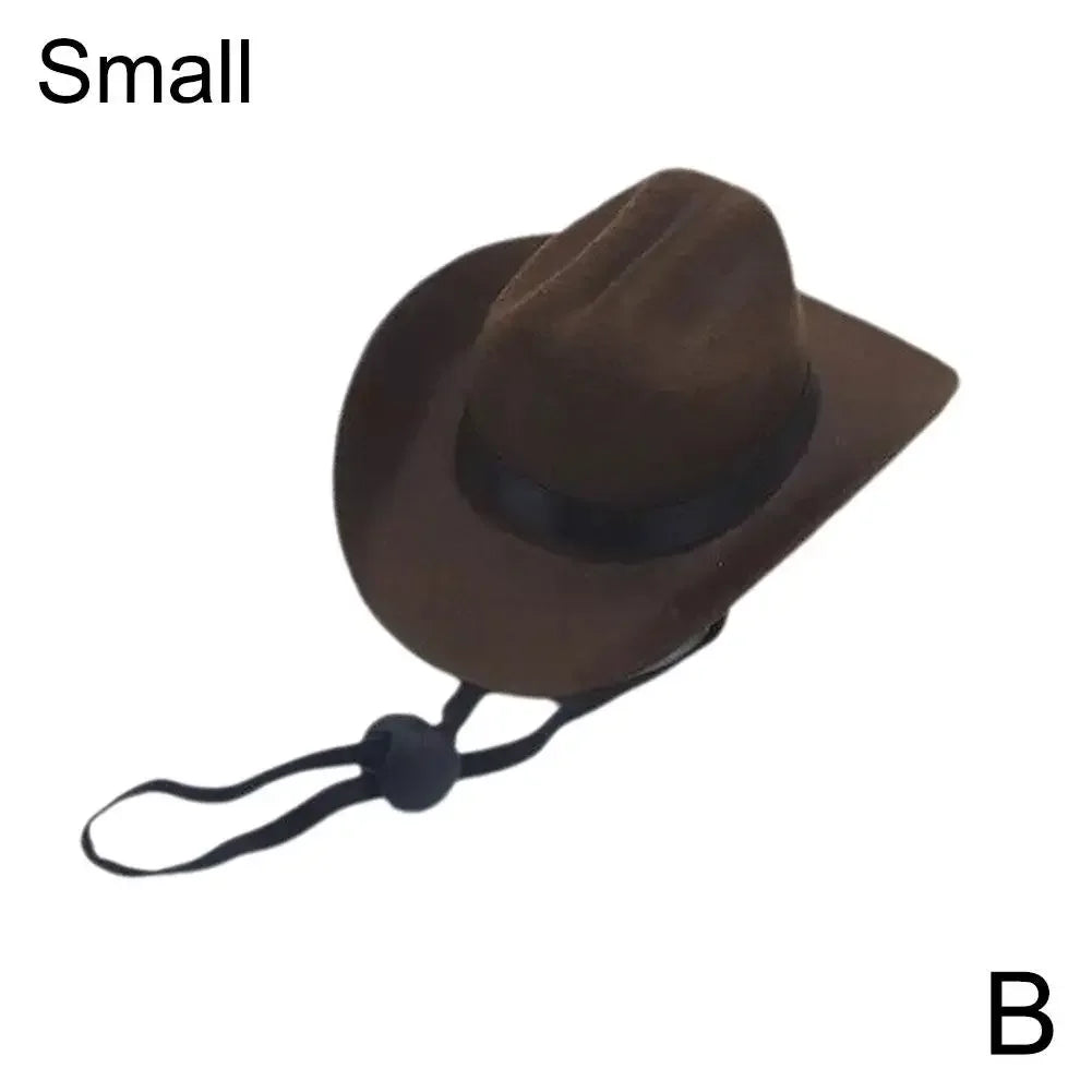Pet Dog Cowboy Hat Headgear Cat Funny Headwear Outdoor Adjustable Cosplay Photo Dog Props Performance Accessories Caps G7I6