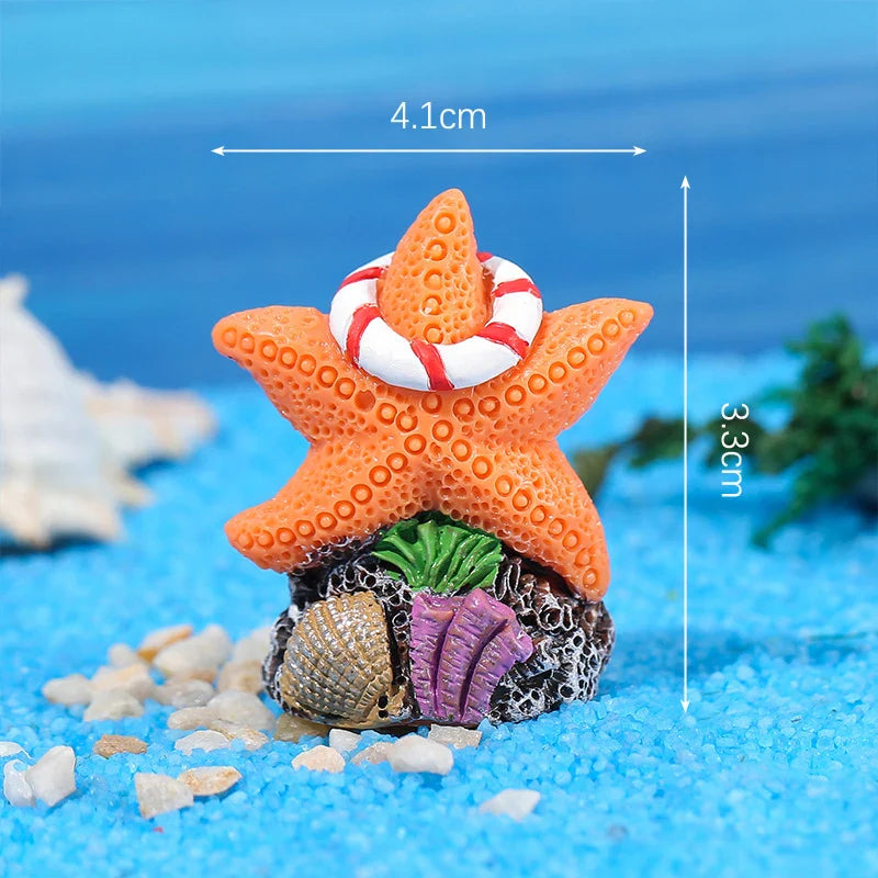 Aquarium Fish Tank Landscaping Decoration Resin Simulation Starfish Micro Landscape Small Ornaments Aquarium FishTank Decoration