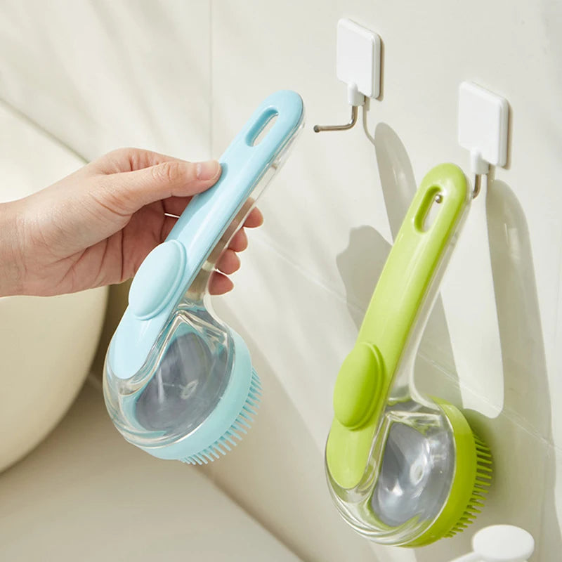Soft Silicone Pet Bathing Brush Cat Massage Brush Pet Grooming Comb for Cats Dogs Long Handle Dog Cleaning Brush Pet Supplies