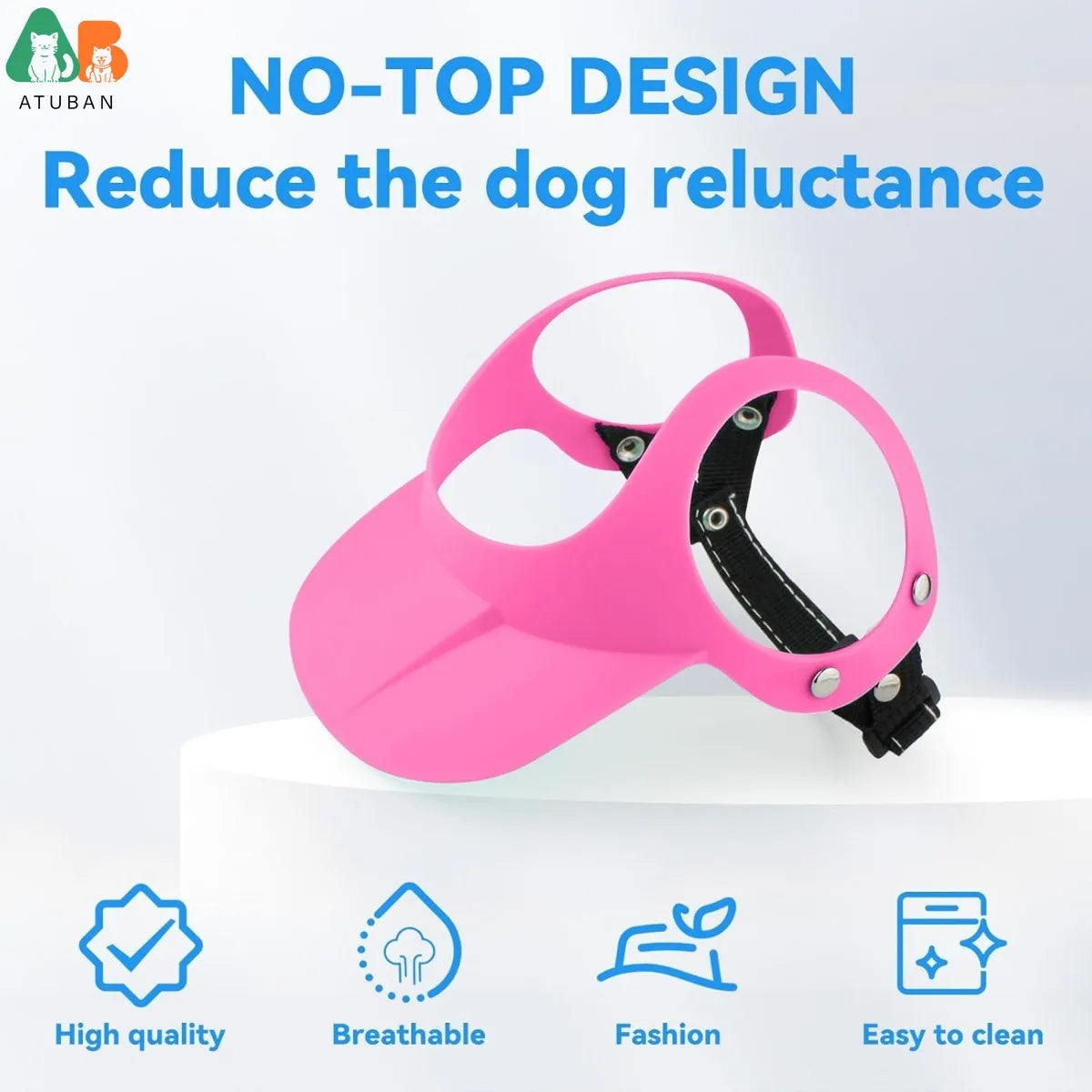 ATUBAN Dog Hat for S/M Dogs,Dog Sun Hats Ear Holes,Adjustable Doggy Visor Outdoor Sport Summer Beach Hat Breathable Baseball Cap