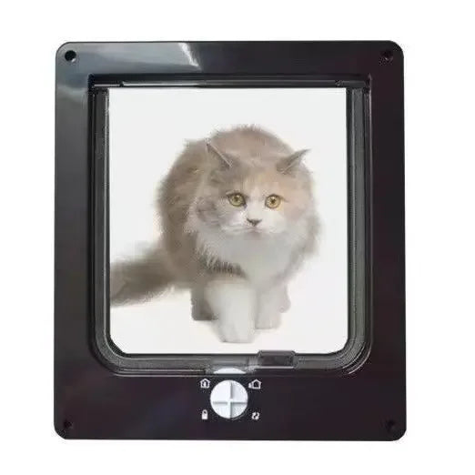 2629330105003+3 Dog Cat Flap   Way Security Lock Flap Door for Cats Kitten ABS Plastic Small Pet Gate Door Kit Cat