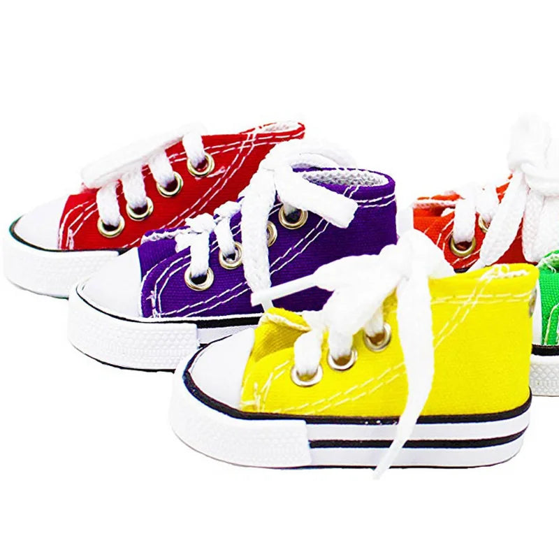 Mini Canvas Shoes Parrot Bird Toys Pet Bird Shoe Cage Decoration Standing Climbing Toy Parrot Bird Cage Pet Shoes Parrot Toys