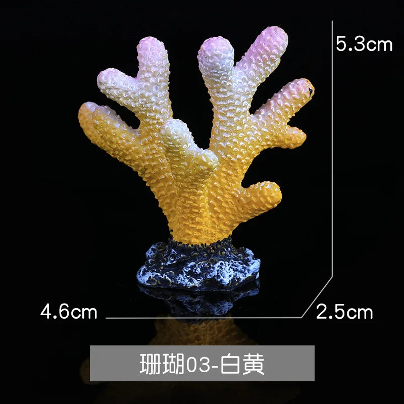 Aquarium Artificial Coral Fish Tank Resin Simulation Coral Starfish Micro Landscape Ornament Reef Aquatic Plants DIY Decoration