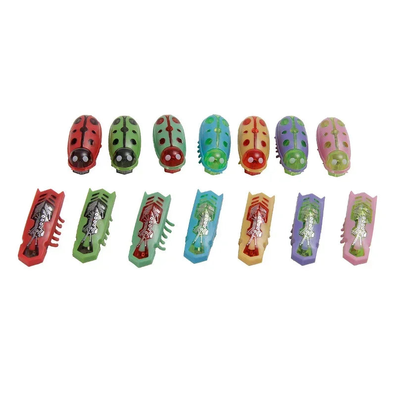 Funny Electric Bugs Cat Toy Automatic Escape Mini Robot Bug Vibration Insect Toys for Cats Battery Operated Cockroach Ladybug