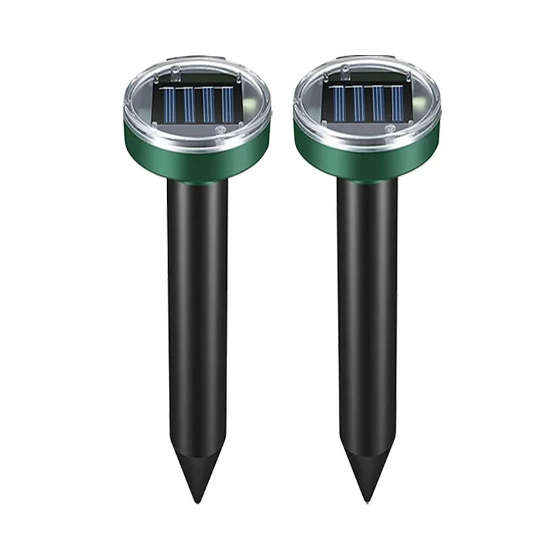 2/4 Pcs Solar-powered Waterproof Mole Rat Repellent Sonic Mole Repellent Snakes Ultrasonic Expeller Spike Garden Pest Deterrent