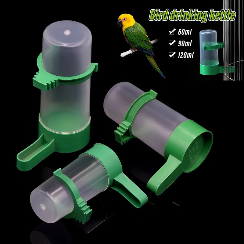 1Pcs Pet Bird Parrot Automatic Drinker Cups Feeder Bottle Bird Cage Parrot Feeding Tool Automatic Feeder Bowls And Drinkers