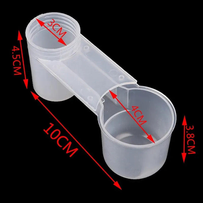 5Pcs Plastic Bird Feeder Clear Water Bottle Drinker Cup for Pigeon