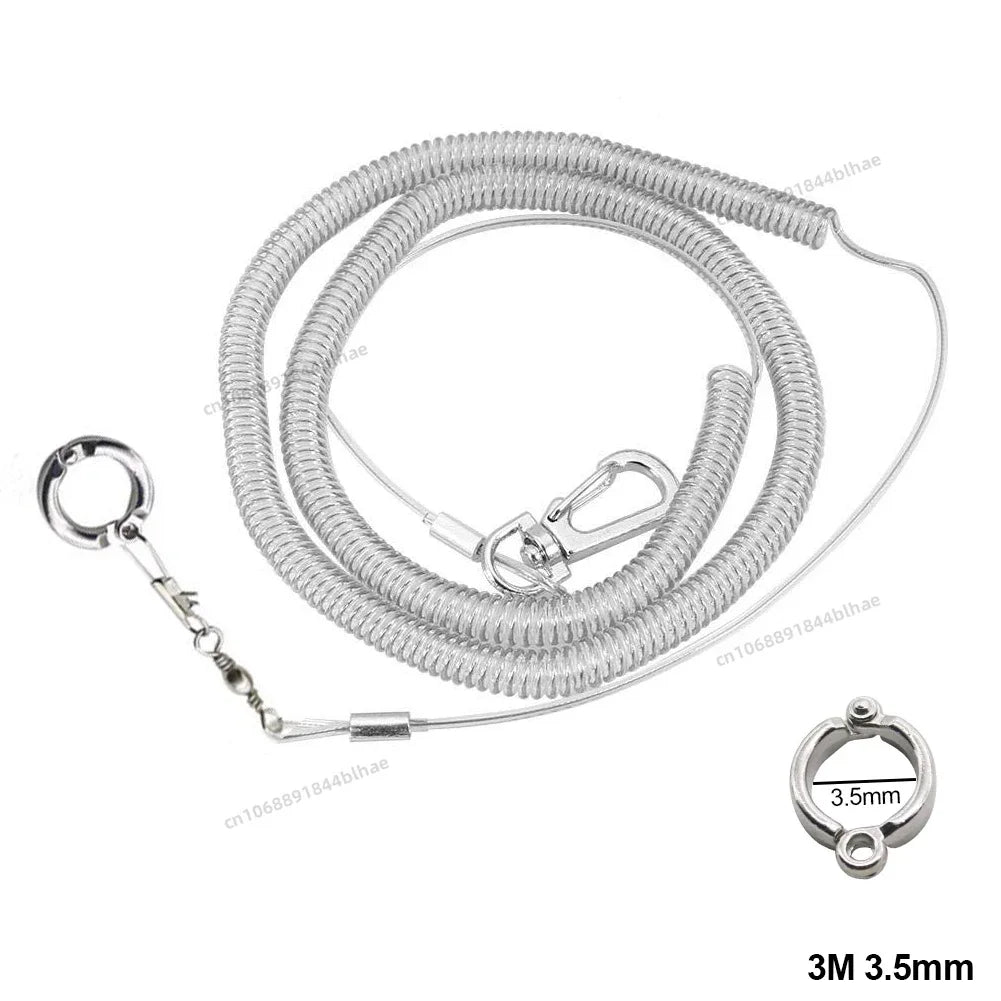 3/6m Bird Foot Chain Parrot Anti-flying Traction Rope Bird Feet Bracelet Alloy Foot Ring Pet Bird Flying Travel Training Leash