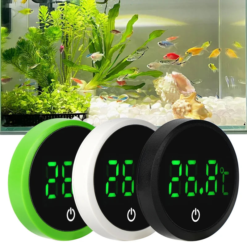 8 Styles Cordless Aquarium Thermometer Lcd Digital External Thermometer Glass Thermometer Fish Tank Mini Suction Cup Thermometer