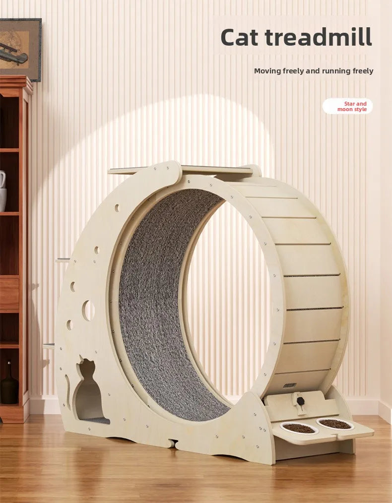 Cat Treadmill Anti-depression Fiberboard Mascot Wooden Pet Pedal Pet Dog Fun Fitness Running Wheel