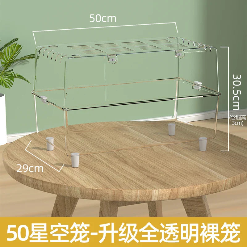 ‌Large Transparent Hamster Cage 2Layer Luxury Villa with Extra Space Cheap Dwarf Syrian Habitat Acrylic House for Golden Hamster