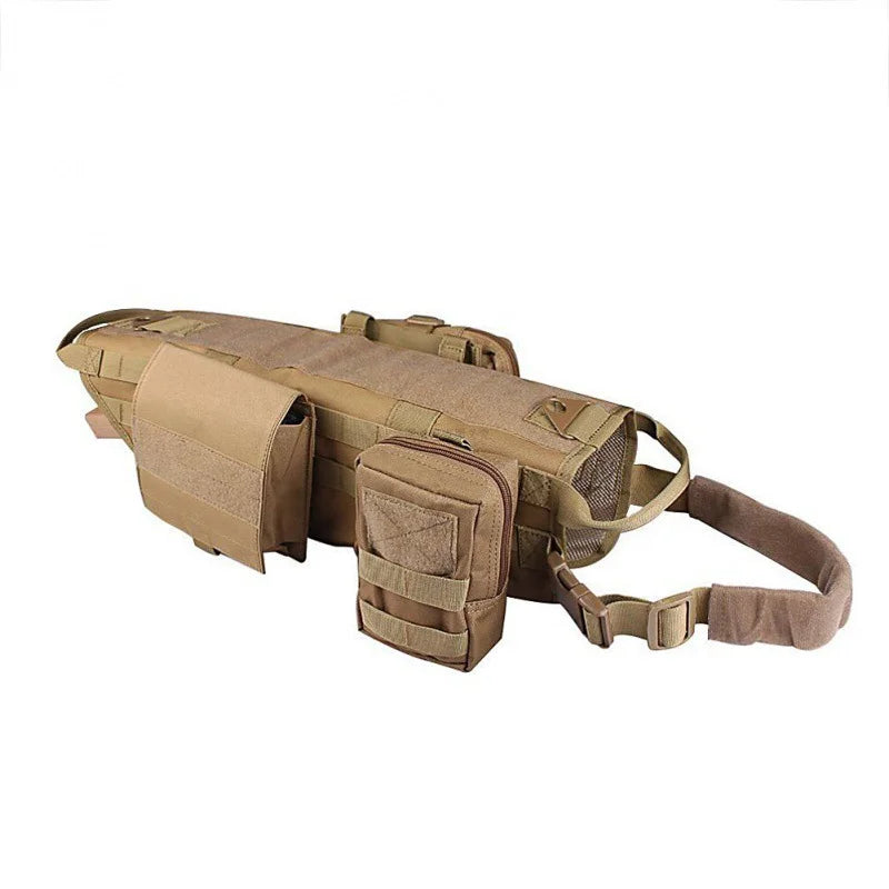 Tactical Vest Dog Clothing Large Dog Pet Chest Harness Vest Style Vest Detachable Outdoor Portable Comfortable Neck Protection