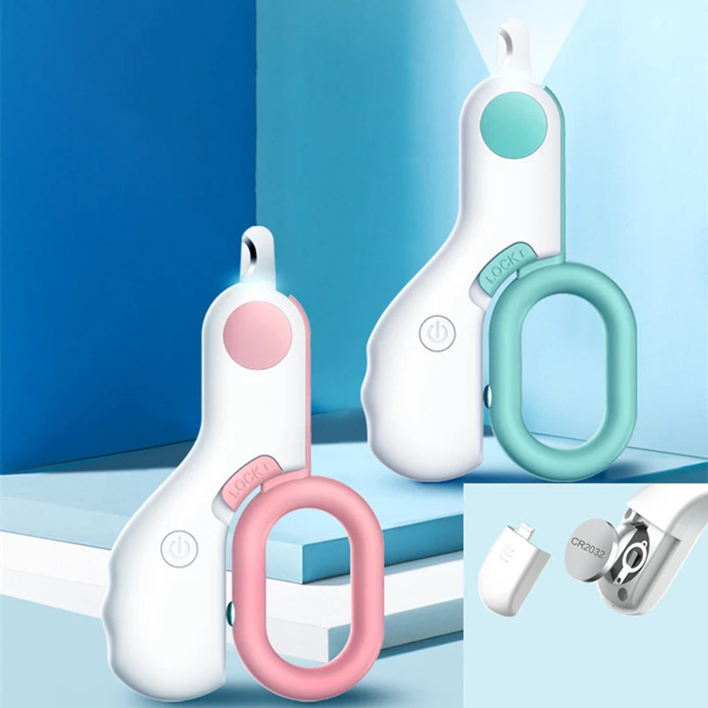 Professional Pet Nail Clipper Scissors With LED Light Cat Dog Nail Clippers Tool Scissors Nail Toeclaw Cutter Scissor Pet Supply