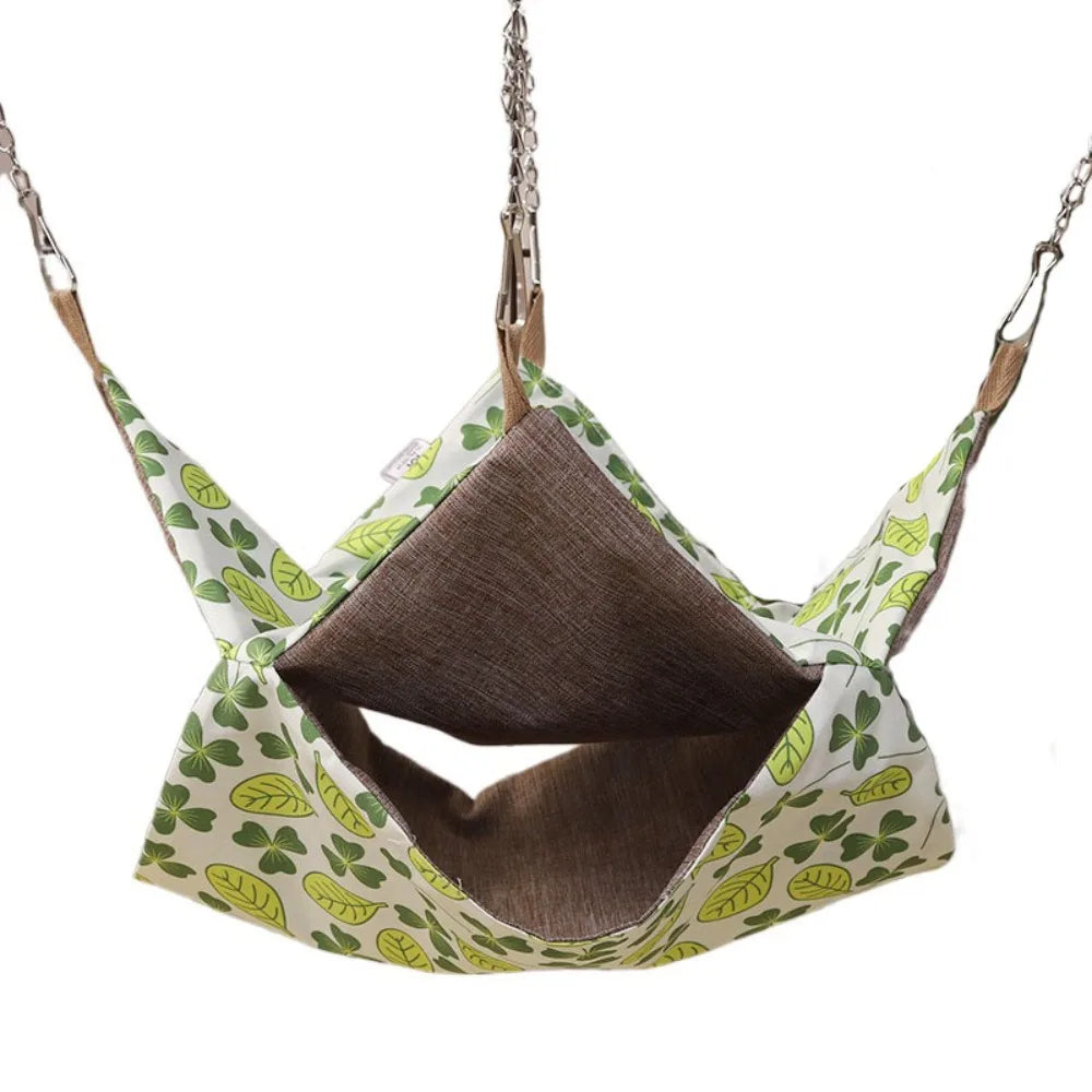 Double Layer Ferret Hammock Waterproof Adjustable Chain Length Hamster Swing Sleeping Nest Breathable Chinchilla Swing Cage