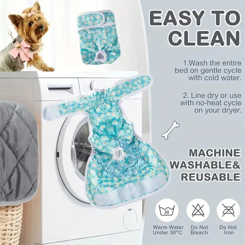 Adjustable Dog Diapers Female Reusable Washable Diapers Dog For Small Middle Solid Color Dog dress Cutey Pet supplies