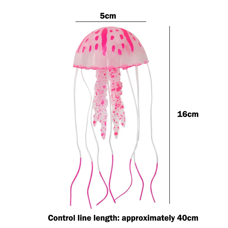 Creative Simulation Luminous Mini Jellyfish Aquarium Decorative Fish Tank Underwater Luminous Landscape Home Decoration