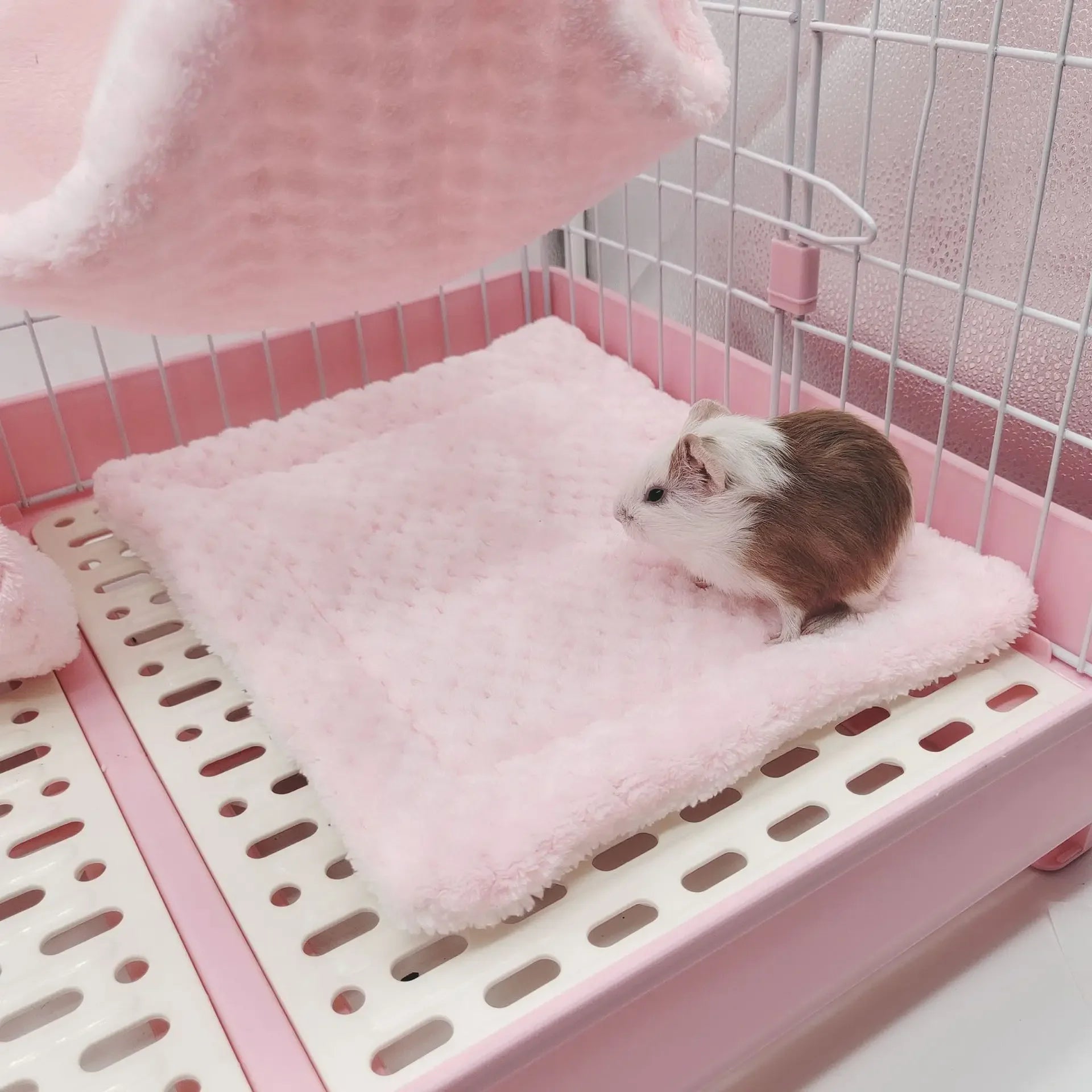 Warm Winter Pet Hammock Double Layer Thick Plush Hamster Hammock Chinchilla Guinea Pig Ferret Sleeping Bag Hamster Hanging Cage