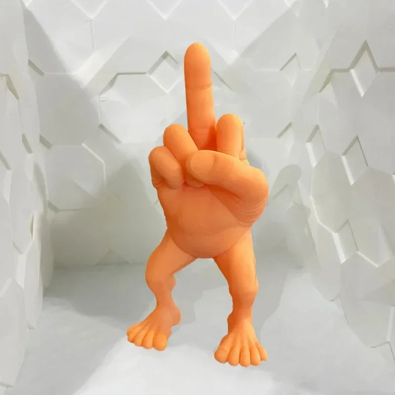 New Home Decor Middle Finger Figure with Legs Funny Desk Decoration Gift Living Room Decorations