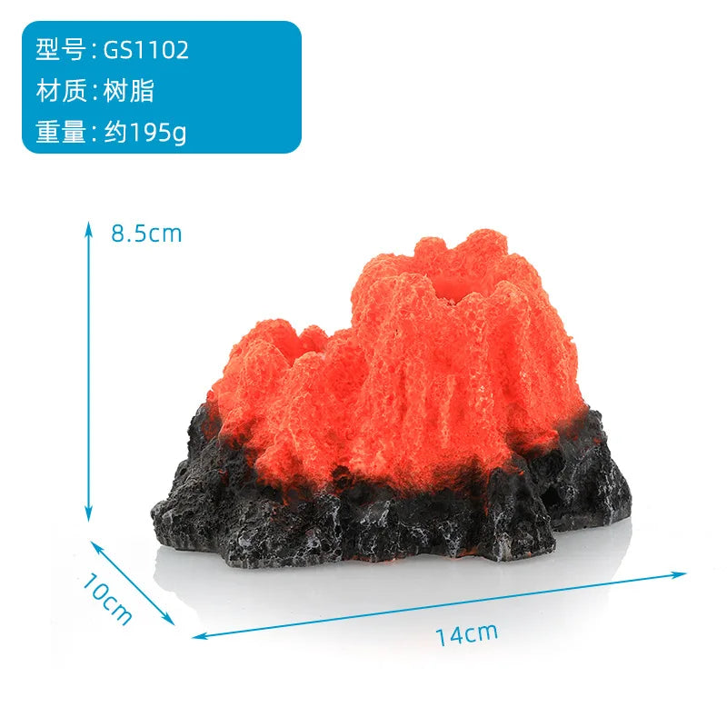 Aquarium Volcano Shape Air Bubble Stone Oxygen Pump Decoration Bubble Stone Tank Plate Air Pump Aquarium Fish Tank Decoration