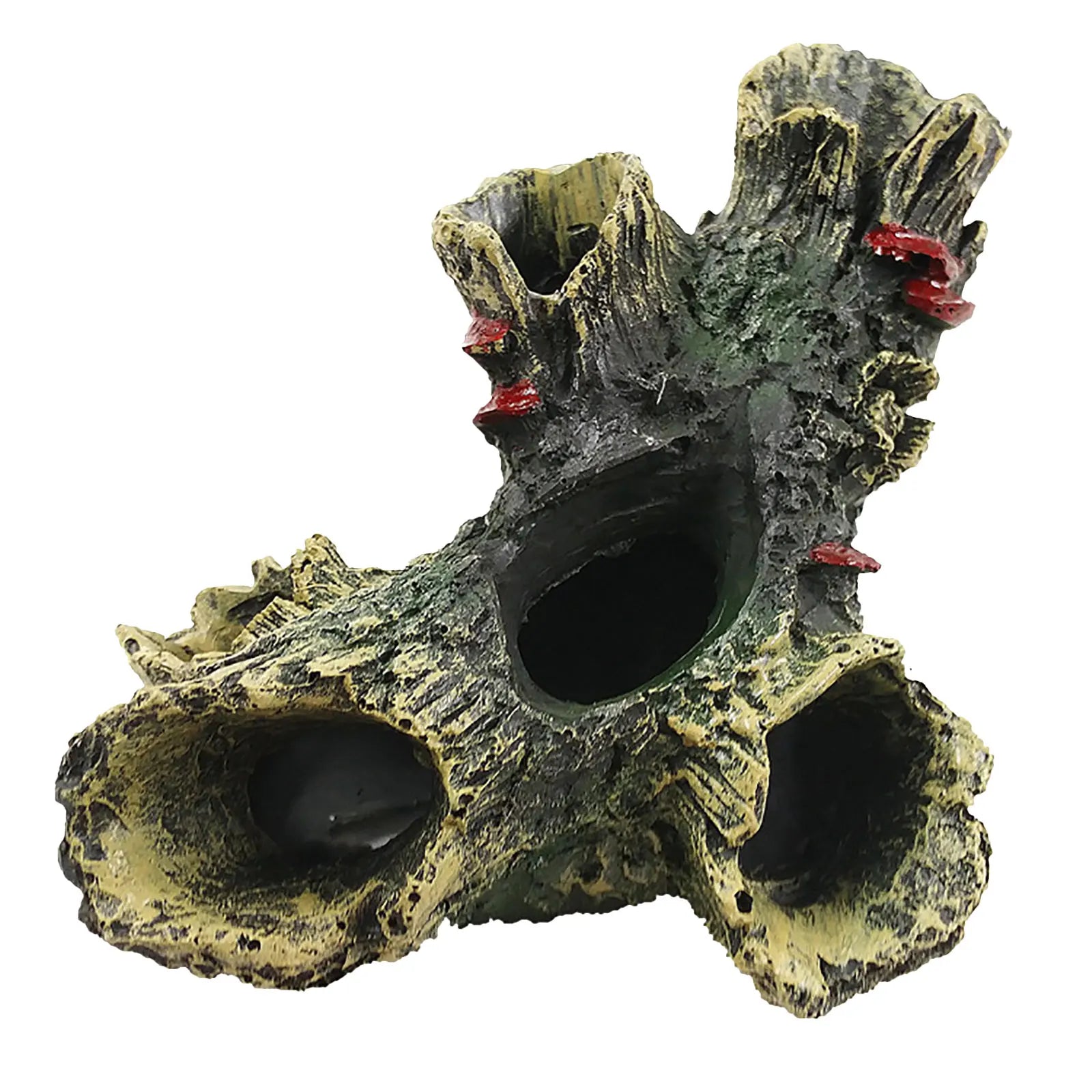 Resin Aquarium Decoration Fish Tank Escape Hole with Lifelike Caves Non-Toxic & Easy to Clean for Freshwater Fish Tank Decor