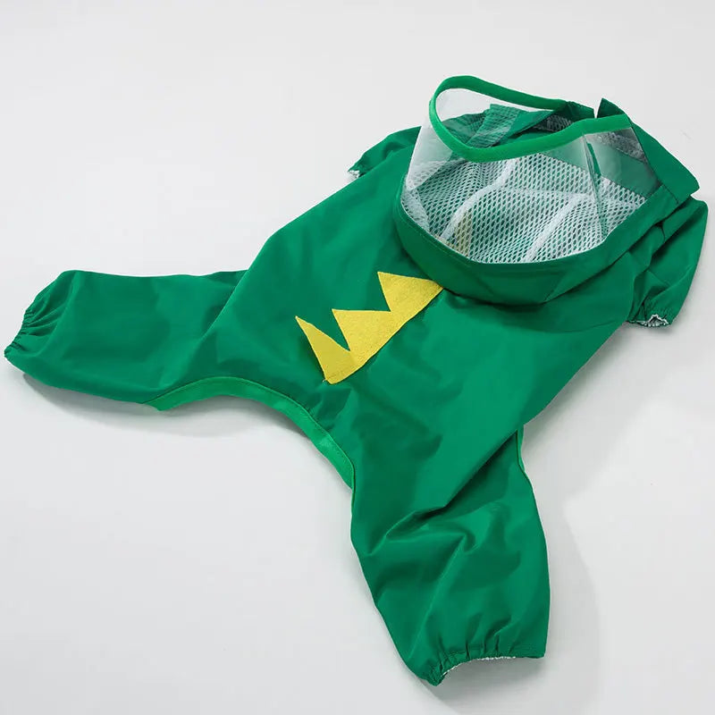 Cartoon Dog Raincoat Waterproof Medium Small Dog Rain Coat Jacket Reflective Adjustable Pet Dog Raincoat with Hood Pet Supplies