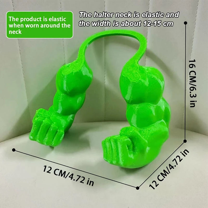 Funny Cat Muscle Arm Clothing Decoration Props 3D Printed Pet Interactive Neck Hanging Toy Role-playing Accessories Birthday Toy