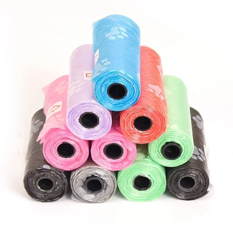 1-100 Rolls Dog Poop Bag Outdoor Cleaning Poop Bag Outdoor Clean Pet Supplies For Dog 15bags/roll Refill Garbage Bag Pet Supply