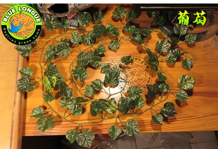 Reptile Landscaping Vine Fake Branches Rainforest Foam Rattan Terrarium Decor Habitat Decoration for Lizard Chameleon