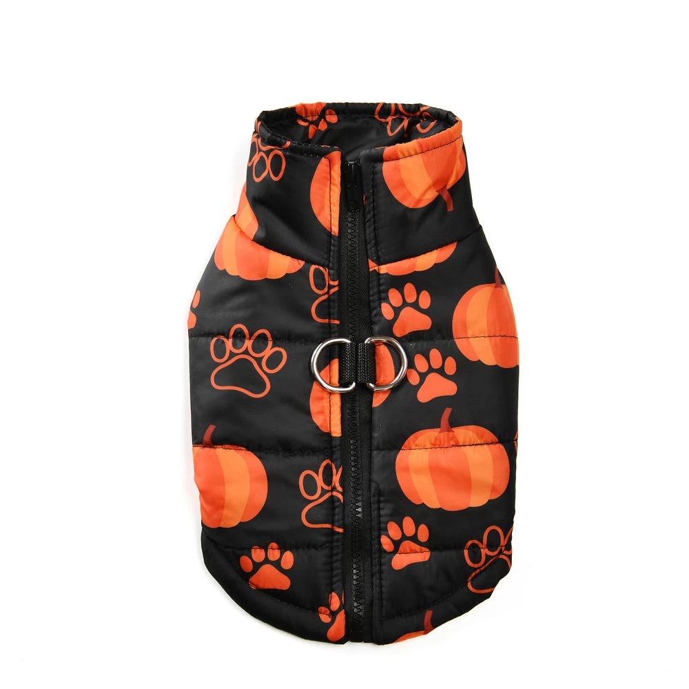 Halloween Dog Clothes Winter Warm Puppy Vest Jacket For Small Dogs Cats Outdoor Waterproof Pet Coat Chihuahua Costume Apparel