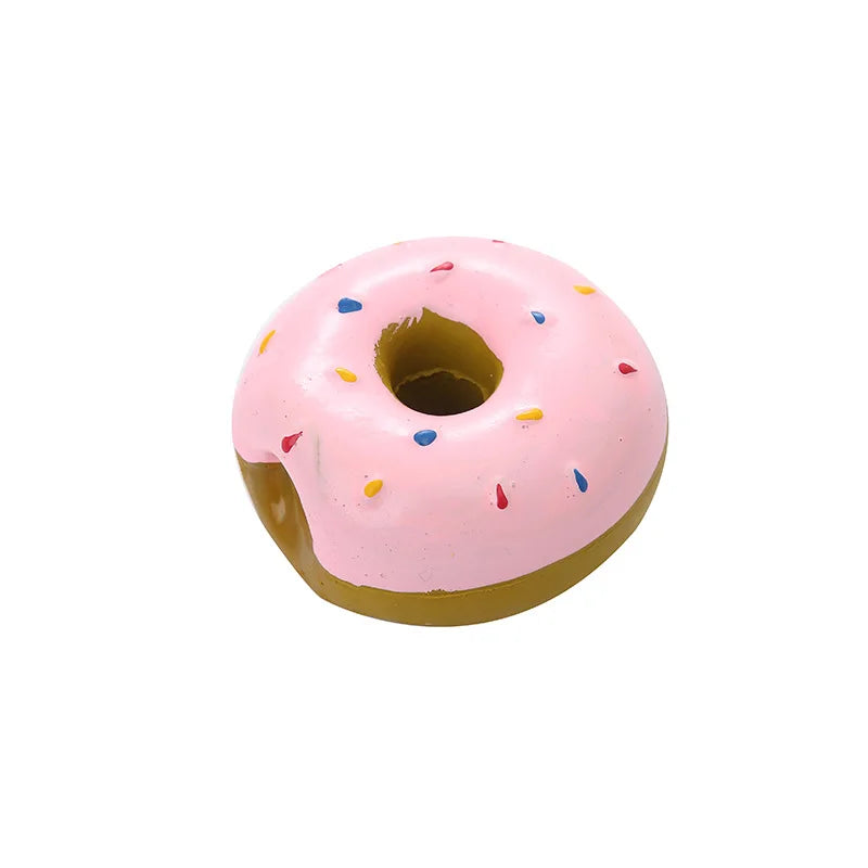 1PC Donut Dog Chew Toy Sound Toys Simulation Donuts Grinding Cleaning Tooth Relief Dog Toys Игрушки Для Собак Mascotas Perro