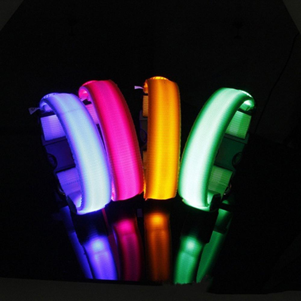Puppy Collar Dog Cat Night Safety Flashing Luminous LED Light Adjustable Pet Collar Dog Supplies
