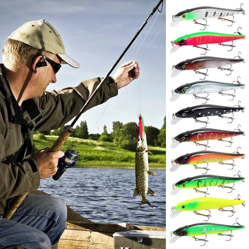 1 Pc Crankbait Wobblers Perch 3D Eyes Artificial Hard Bait Pike Carp Bass Floating Swimbait Saltwater Sea Fishing Pesca