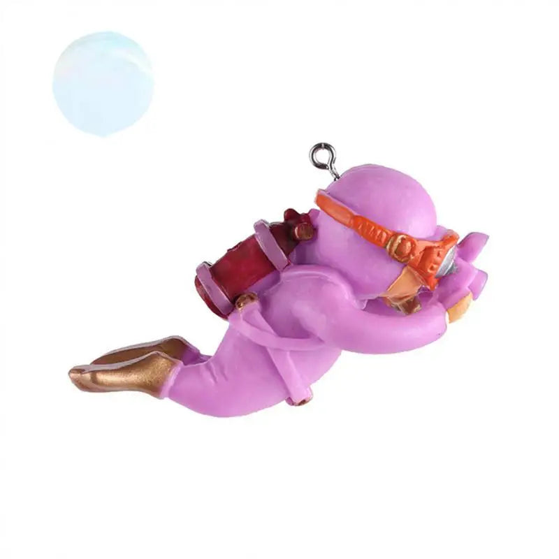 Fish Aquarium Diver Ornaments Mini Diver Simulated Floating Frogman Kawaii Miniature Figures For Fish Tank Scene Decorations