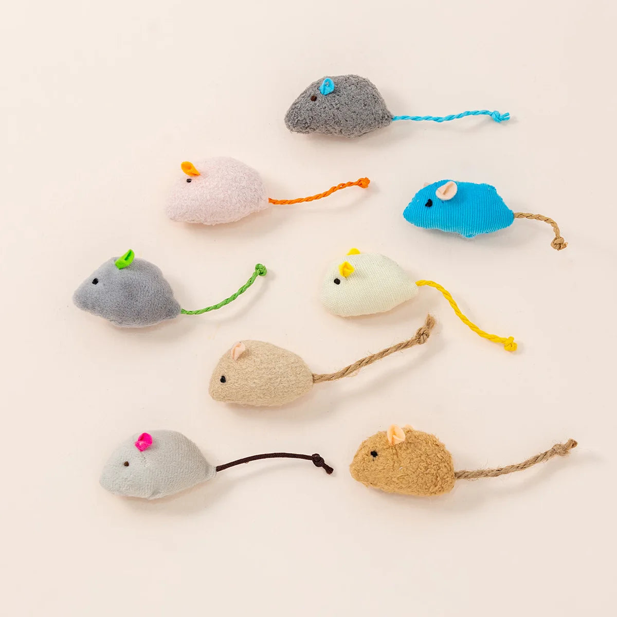 3-200 Pcs Rattle Cat Mouse Toys Also Prefilled Catnip Faux Fur Cat Toys Interactive Cat Game Catnip Toys for Cats Pet Products