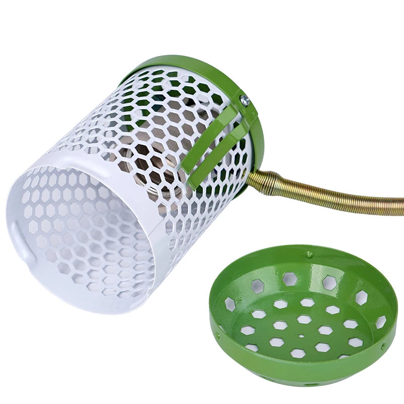 Pet Reptile Heat Lamp Ceramic Heater Bulb Lamp Shade Cover for Bird and Amphibian Pet Brooder Cage With Protective Case
