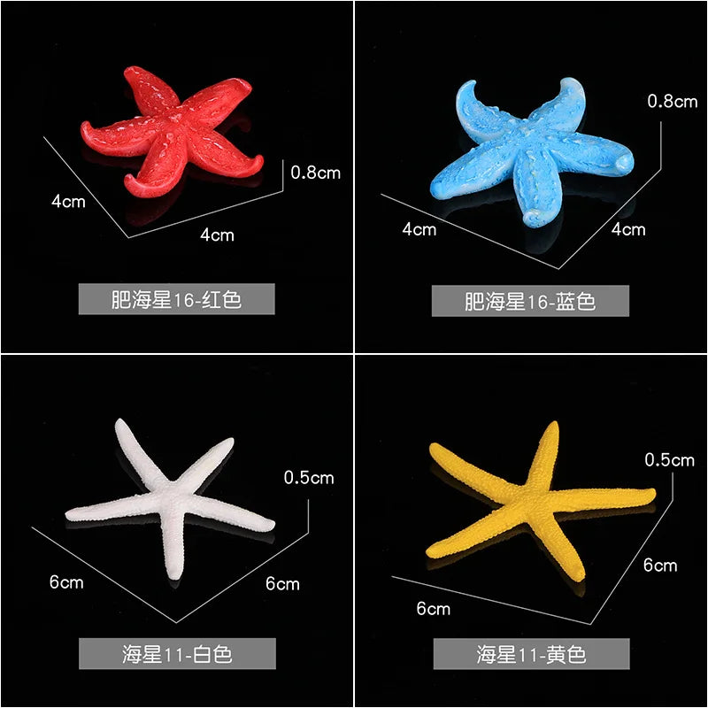 Aquarium Artificial Coral Fish Tank Resin Simulation Coral Starfish Micro Landscape Ornament Reef Aquatic Plants DIY Decoration