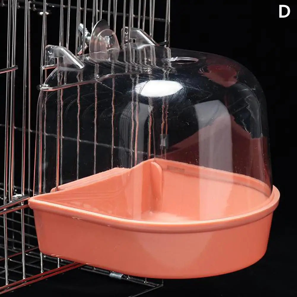 Hanging Bird Bath Cube Parrots Bathtub Bath Shower Box Cage Accessory for Little Bird Canary Budgerigar Cockatiel Lovebird Boxes