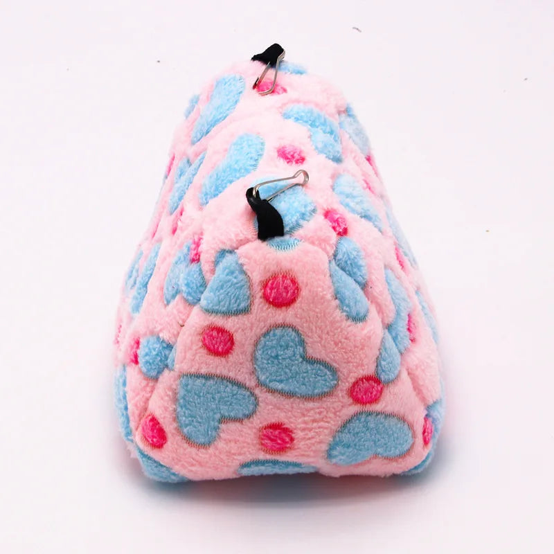 Hamster House Warm Soft Beds and Houses Rodent Cage Printed Hammock for Rats Cotton Guinea Pig Accessories Small Animals 햄스터