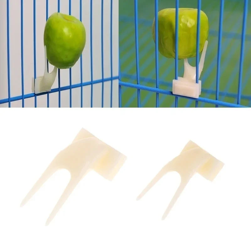 4/20pcs Bird Feeding with Fruit Forks 4 Pack Pet Supplies Plastic Food Rack Bird Feeder Outdoor Window Bird Feeder