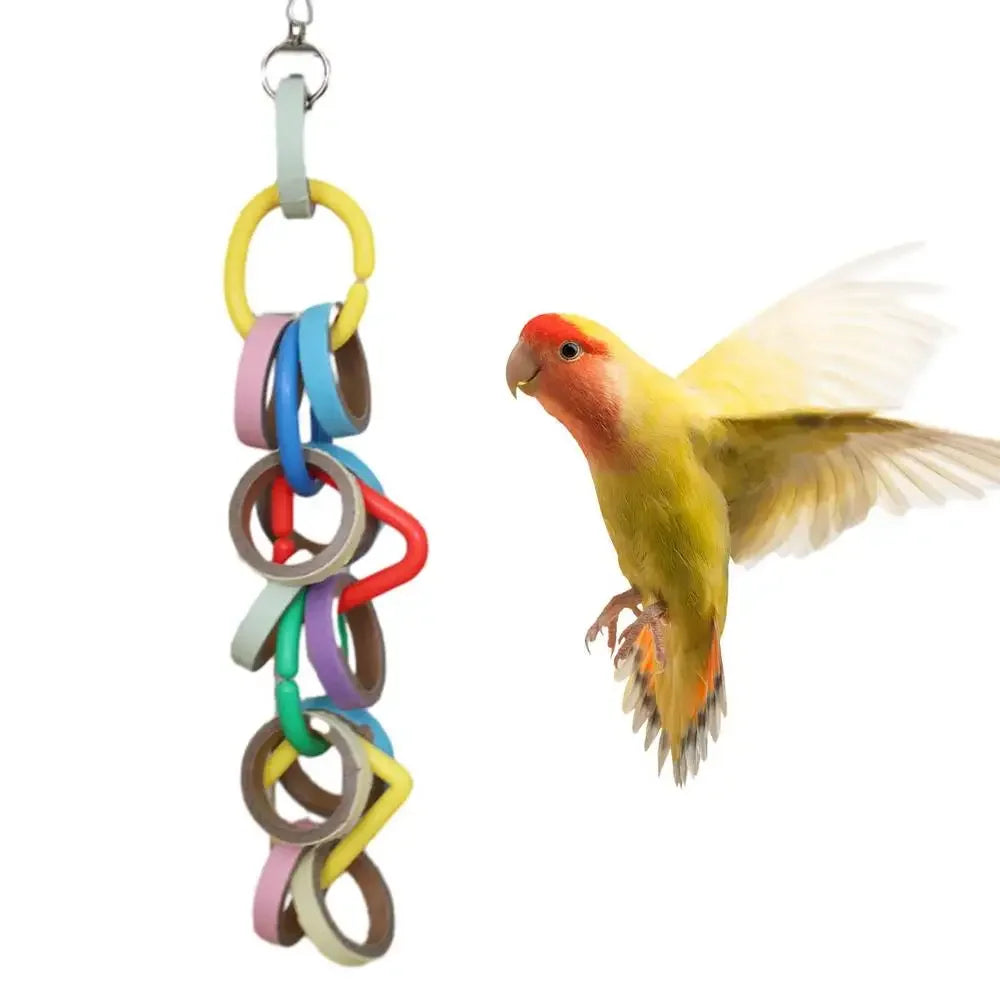 Parrot Toys For Large Birds With Metal Hook Colorful Chewing Parrot Toys Parrot Toy Bird Toy For Parrots Bird Cage Accessories