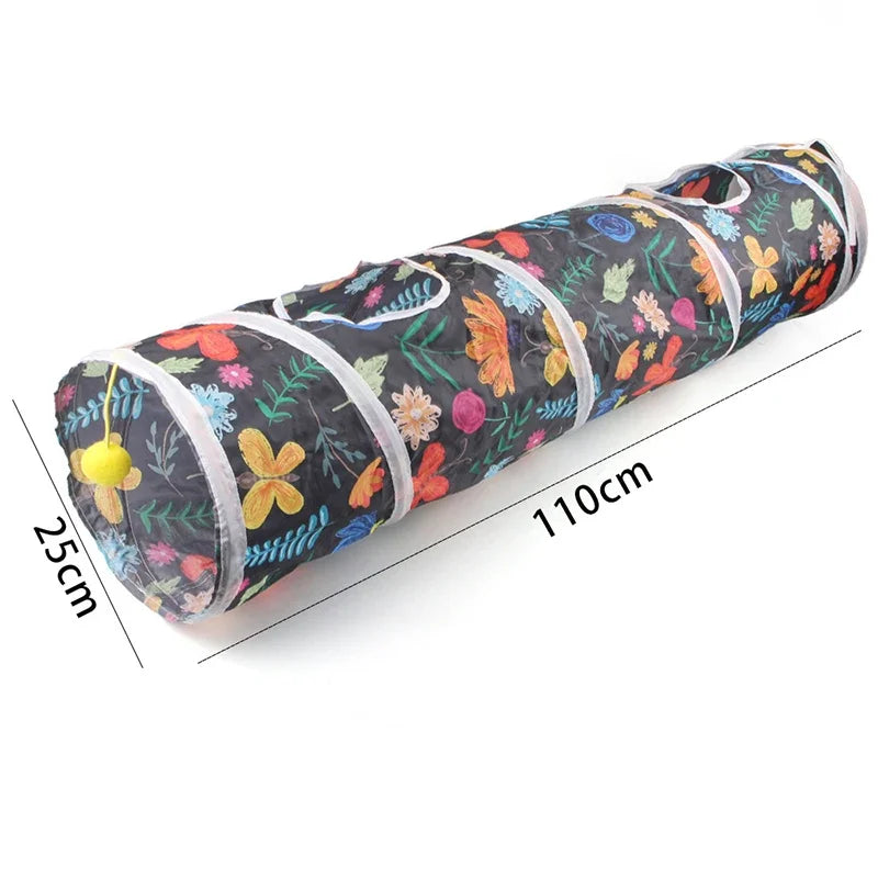 Collapsible Rainbow Cat Tunnel Pet Tube Play Toy Indoor Outdoor Kitty Puppy Toys for Puzzle Exercising Hiding Training Cat Toys