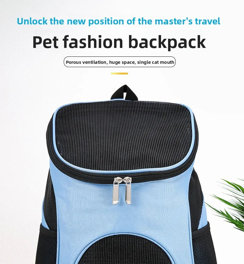 New Portable mesh Dog Bag Breathable Dog Backpack Foldable Large Capacity Cat Carrying Bag Portable Outdoor Travel Pet Carrier
