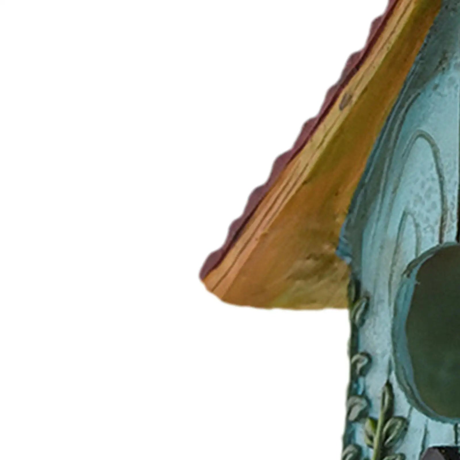 Hanging Bird House Outside Bird Hut Resin, Novelty Garden Decoration Hummingbird Nest for Fence, Trees, Yard, Backyard, Patio