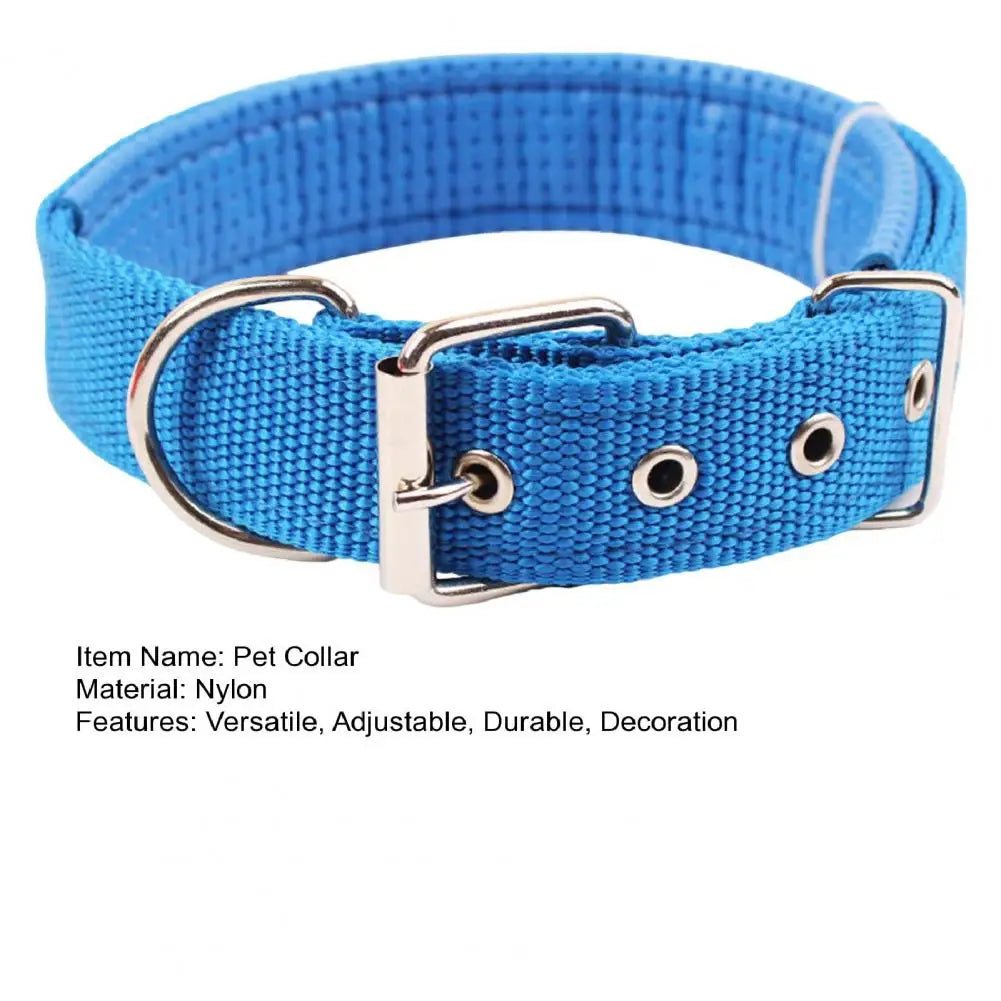 Dog Collars，Nylon，Adjustable Dog Neck Circle，Long-lasting Pet Neck Strap，with Traction Ring，Teddy Keji Pitbull，Pet Supplies